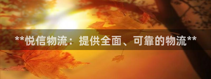 28圈官网开奖结果预测：**悦信物流
