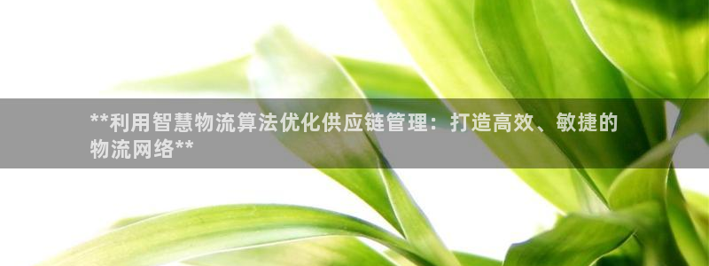 28圈怎么注册下载：**利用智慧物流