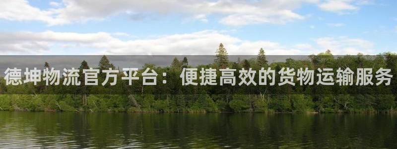 28圈忘记账号：德坤物流官方平台：便捷高效的货物运输服务